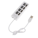 Slim 4-Port USB 2.0 Hub High Speed Portable Compact Adapter For PC Laptop