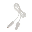 2 in 1 USB Data Charging Charger Cable OTG Cord for Android Phones iPhone White