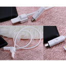 2 in 1 USB Data Charging Charger Cable OTG Cord for Android Phones iPhone White