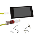 2 in 1 USB Data Charging Charger Cable OTG Cord for Android Phones iPhone Black