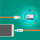 1Meter USB3.1 TypeC Data Charger Charging Cable for USB Type-C Device Orange
