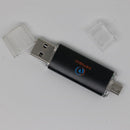 DOVEWILL 2 in 1 OTG Micro USB 2.0 Flash Pen Drive Memory Stick for Android Phone PC Black 64GB
