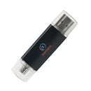 DOVEWILL 2 in 1 OTG Micro USB 2.0 Flash Pen Drive Memory Stick for Android Phone PC Black 64GB