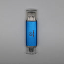 DOVEWILL 2 in 1 OTG Micro USB 2.0 Flash Pen Drive Memory Stick for Android Phone PC Blue 64GB