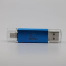 DOVEWILL 2 in 1 OTG Micro USB 2.0 Flash Pen Drive Memory Stick for Android Phone PC Blue 64GB