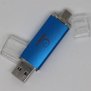 DOVEWILL 2 in 1 OTG Micro USB 2.0 Flash Pen Drive Memory Stick for Android Phone PC Blue 64GB