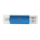 DOVEWILL 2 in 1 OTG Micro USB 2.0 Flash Pen Drive Memory Stick for Android Phone PC Blue 64GB