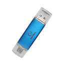 DOVEWILL 2 in 1 OTG Micro USB 2.0 Flash Pen Drive Memory Stick for Android Phone PC Blue 64GB