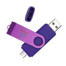 Swivel USB 2.0 Flash Memory Key Stick Pen Drive Storage Thumb U Disk Purple 64GB
