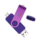 Swivel USB 2.0 Flash Memory Key Stick Pen Drive Storage Thumb U Disk Purple 64GB