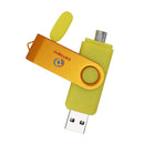 Swivel USB 2.0 Flash Memory Key Stick Pen Drive Storage Thumb U Disk Yellow 64GB