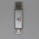 DOVEWILL 2 in 1 OTG Micro USB 2.0 Flash Pen Drive Memory Stick for Android Phone PC Silver 64GB
