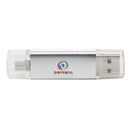 DOVEWILL 2 in 1 OTG Micro USB 2.0 Flash Pen Drive Memory Stick for Android Phone PC Silver 64GB