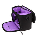 Multi-functional Large Capacity 2in 1 Camera Shoulder Bag Waterproof Backpack Laptop Case Bag Purple