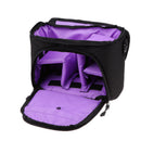 Multi-functional Large Capacity 2in 1 Camera Shoulder Bag Waterproof Backpack Laptop Case Bag Purple