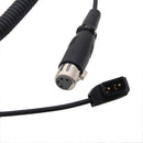 D-Tap Male to Female 4-Pin XLR Cable Coiled for Power Supply Battery Adapter