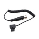 D-Tap Male to Female 4-Pin XLR Cable Coiled for Power Supply Battery Adapter