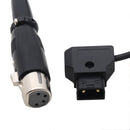 D-Tap Male to Female 4-Pin XLR Cable Coiled for Power Supply Battery Adapter