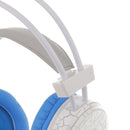 Wired Gaming Headset LED Headphones Surround for Mac Laptop Computer White