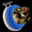 Wired Gaming Headset LED Headphones Surround for Mac Laptop Computer White
