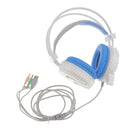 Wired Gaming Headset LED Headphones Surround for Mac Laptop Computer White