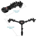 Universal Photography Heavy Duty Tripod Dolly w/ Wheels Adjustable Leg Mount
