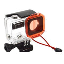 Underwater Sea Diving Lens Filter Cap for GoPro Hero 3+ 4 Waterproof Housing Case Red