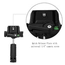 Camera Tripod Pan Tilt Head with Quick Release Plate Phone Clip for Tripod