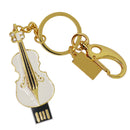 USB Flash Drive Ultra Slim Violin Pendrives Memory Disk for Notebook PC Laptop White 64GB
