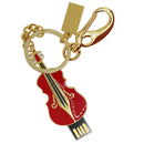 Violin Pen Drive U Disk Slim Gift Flash Stick Memory USB for Laptop Red 32GB