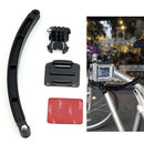 Helmet Extension Self Photo Arm Holder+Curved Adhesive Mount for GoPro 5 4 3 SJCAM SJ6000 Camera