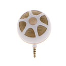 Mini Portable Travel Bass Speaker for iPod iPhone MP3 Mobile Phone 3.5mm Gold