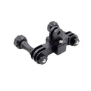Double Dual Bracket Tripod Holder Handle Screw Mount Adapter for Gopro