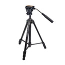 KINGJOY VT-1500 Professional Video Studio Photo Aluminum Tripod with Fluid Head for Canon DSLR Camera