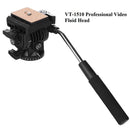 KINGJOY VT-1500 Professional Video Studio Photo Aluminum Tripod with Fluid Head for Canon DSLR Camera
