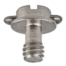 1/4'' Camera Steel Slotted Flat Head D-ring Screw for Monopod Tripod Quick Release Silver