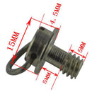 1/4'' Camera Steel Slotted Flat Head D-ring Screw for Monopod Tripod Quick Release Silver