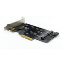 Dual Port Desktop NGFF M.2 B+M Key SSD to PCI Express PCI-E 4X Adapter Card