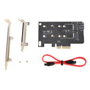 Dual Port Desktop NGFF M.2 B+M Key SSD to PCI Express PCI-E 4X Adapter Card