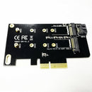 Dual Port Desktop NGFF M.2 B+M Key SSD to PCI Express PCI-E 4X Adapter Card