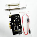 Dual Port Desktop NGFF M.2 B+M Key SSD to PCI Express PCI-E 4X Adapter Card