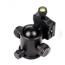 QZSD Q03 Professional DSLR Cam Camera Metal Tripod Ball Head With Quick Release Plate 1/4'' Screw Max Load 8kg Black