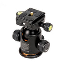 QZSD Q03 Professional DSLR Cam Camera Metal Tripod Ball Head With Quick Release Plate 1/4'' Screw Max Load 8kg Black