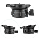 KINGJOY Pro Aluminum Tripod Leveling Ball Head Base w/ Bubble Level Inclination 15Â° for Canon Nikon Camera