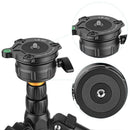 KINGJOY Pro Aluminum Tripod Leveling Ball Head Base w/ Bubble Level Inclination 15Â° for Canon Nikon Camera