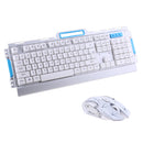2.4GHz Wireless Keyboard & Mouse for Laptop with Multimedta Hot Keys White