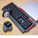 Ergonomic Wireless 2.4GHZ Gaming Keyboard and Mouse Set for PC Laptop Black