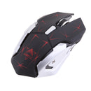 Ergonomic Wireless 2.4GHZ Gaming Keyboard and Mouse Set for PC Laptop Black