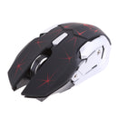 Ergonomic Wireless 2.4GHZ Gaming Keyboard and Mouse Set for PC Laptop Black