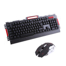 Ergonomic Wireless 2.4GHZ Gaming Keyboard and Mouse Set for PC Laptop Black